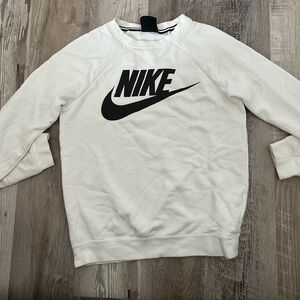 Nike Men's Crewneck Sweater in White and Black